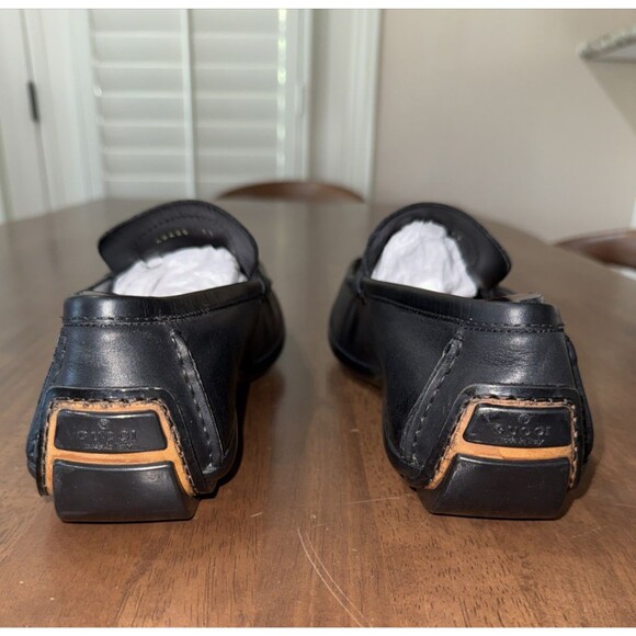 Gucci Jordaan Loafer Horsebit Driver Black Leather Mens 11D Made Italy Authentic main image 8